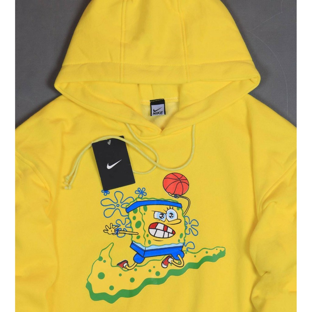 Jaket Hoodie NK X SPONGEBOB BASEBALL  – Yellow Edition Trendy Casual Unisex Good Brand Quality Styli