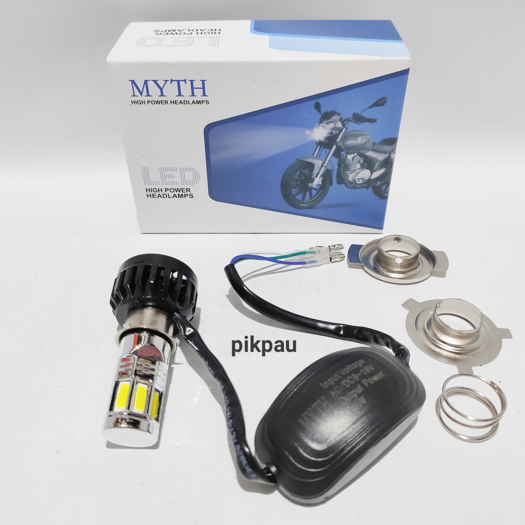 Lampu Utama Original LED 6 Sisi H4 H6 HS1 Myth Headlamp High Quality