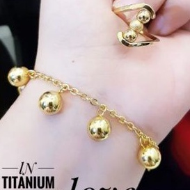 Titanium Set Gelang dan Cincin 633H