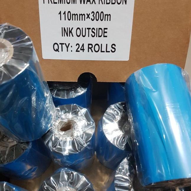

Hot - RIBBON WAX 110X300 OUT BARE RIBBON PRINTER LABEL ZEBRA - TSC - WINE - HONEYWELL ,