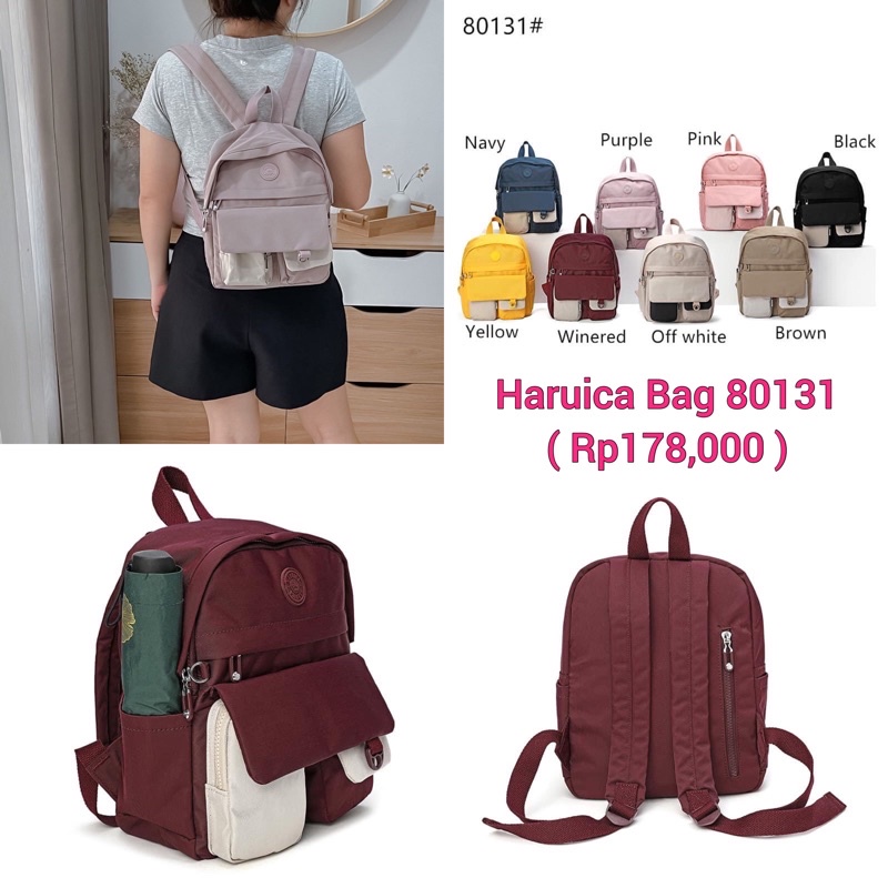 HARUICA BAG 80131 RANSEL - Fashion Backpack - Tas Wanita Original Import - Tas Cewek Recommended