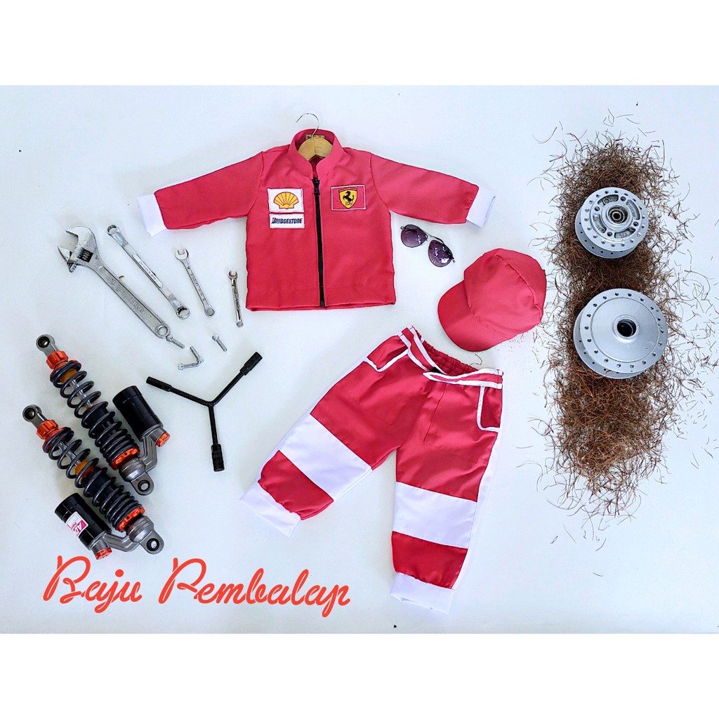 Kostum Pembalap Newborn | Kostum Bayi | Kostum Anak | Baju Profesi Anak