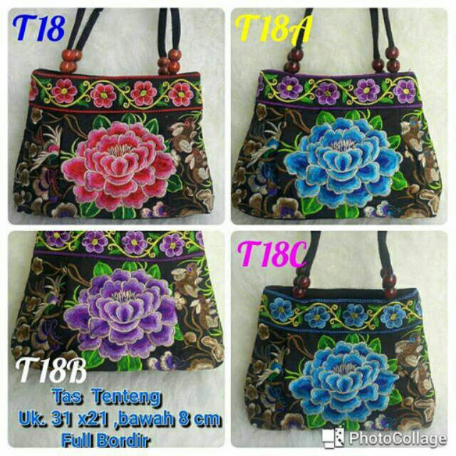 Handbag Bordir Bunga Mawar
