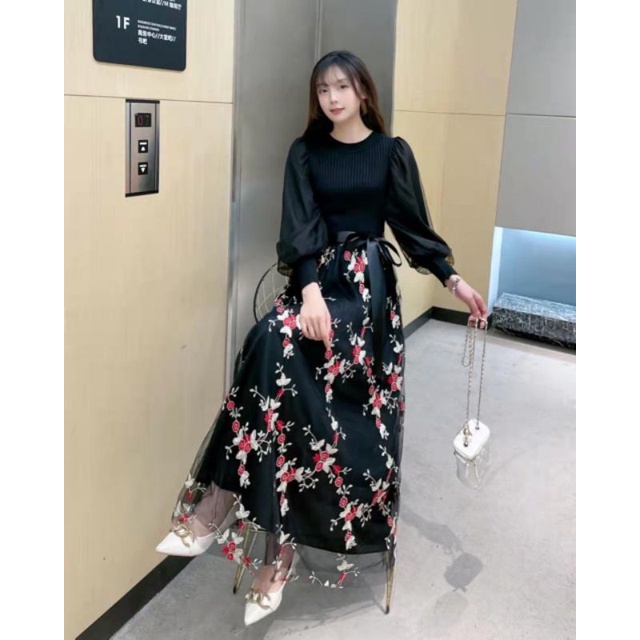 gamis/maxy dress/dress tile rajut import bkk bahan premium