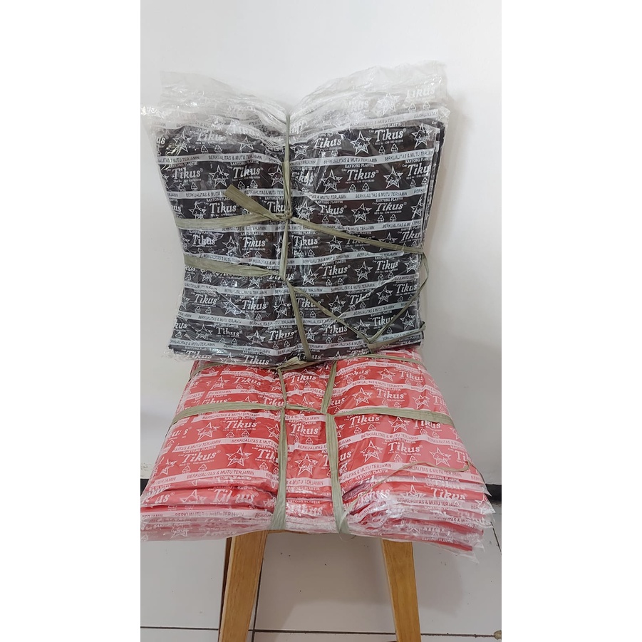 Kantong Plastik Kresek HD Tikus Merah/Hitam 40