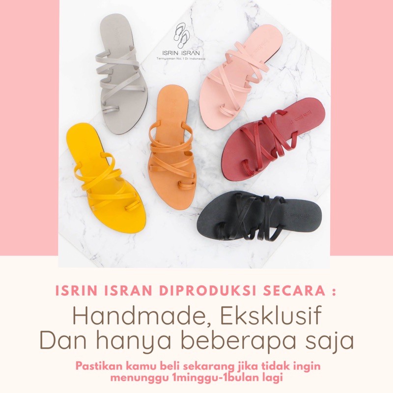 ( KIREINA ) Sandal Tali Wanita Selop Slip On Nyaman ISRIN ISRAN