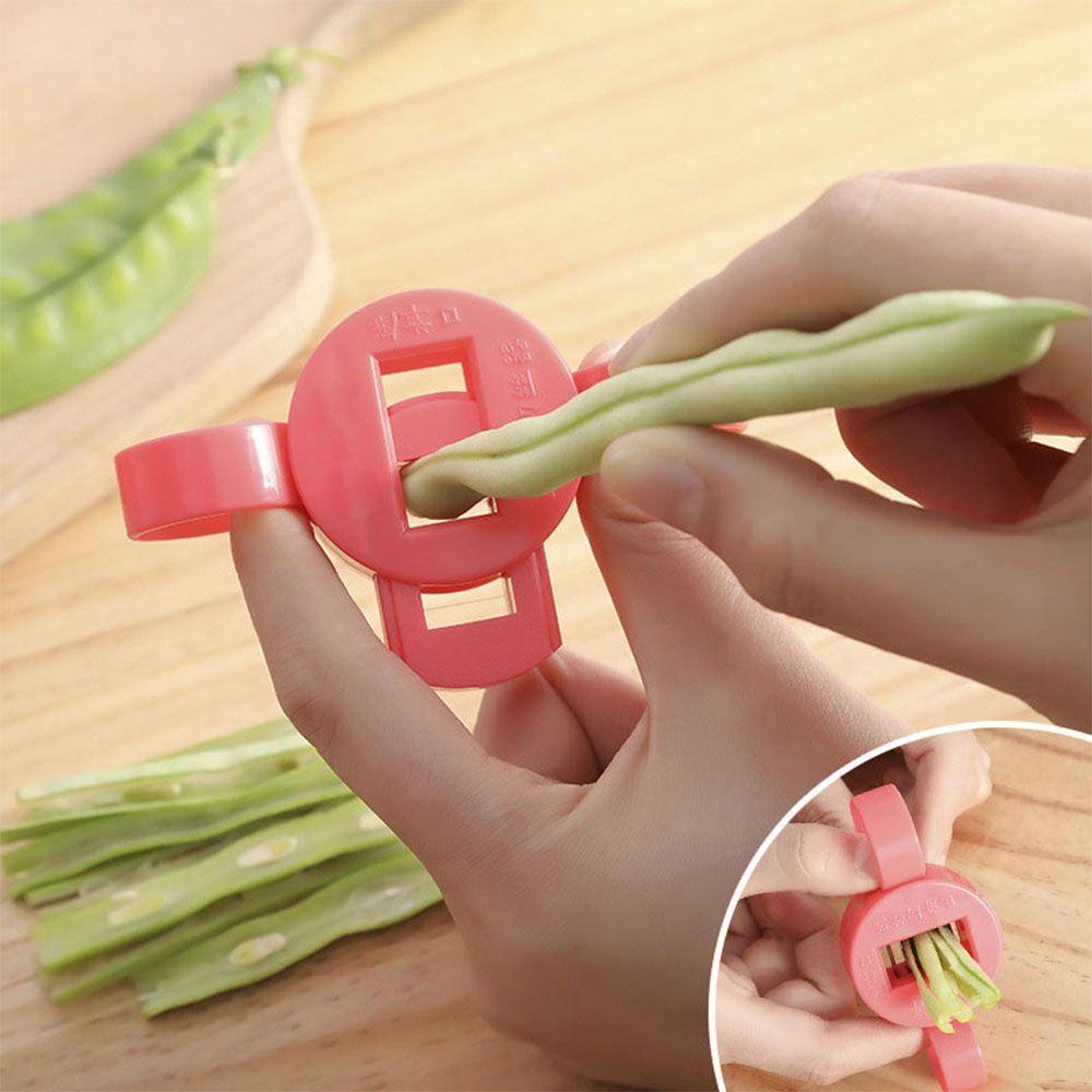 [Elegan] French Bean Slicer Pemotong Peralatan Makan Gadget Masak Helper Stainless Steel