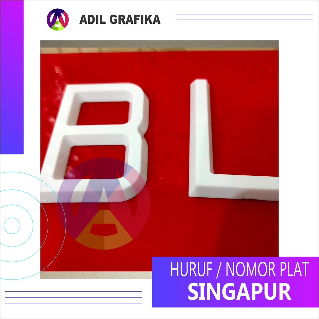 HURUF/NOMOR PLAT MOBIL SATUAN/GROSIR - SINGAPUR