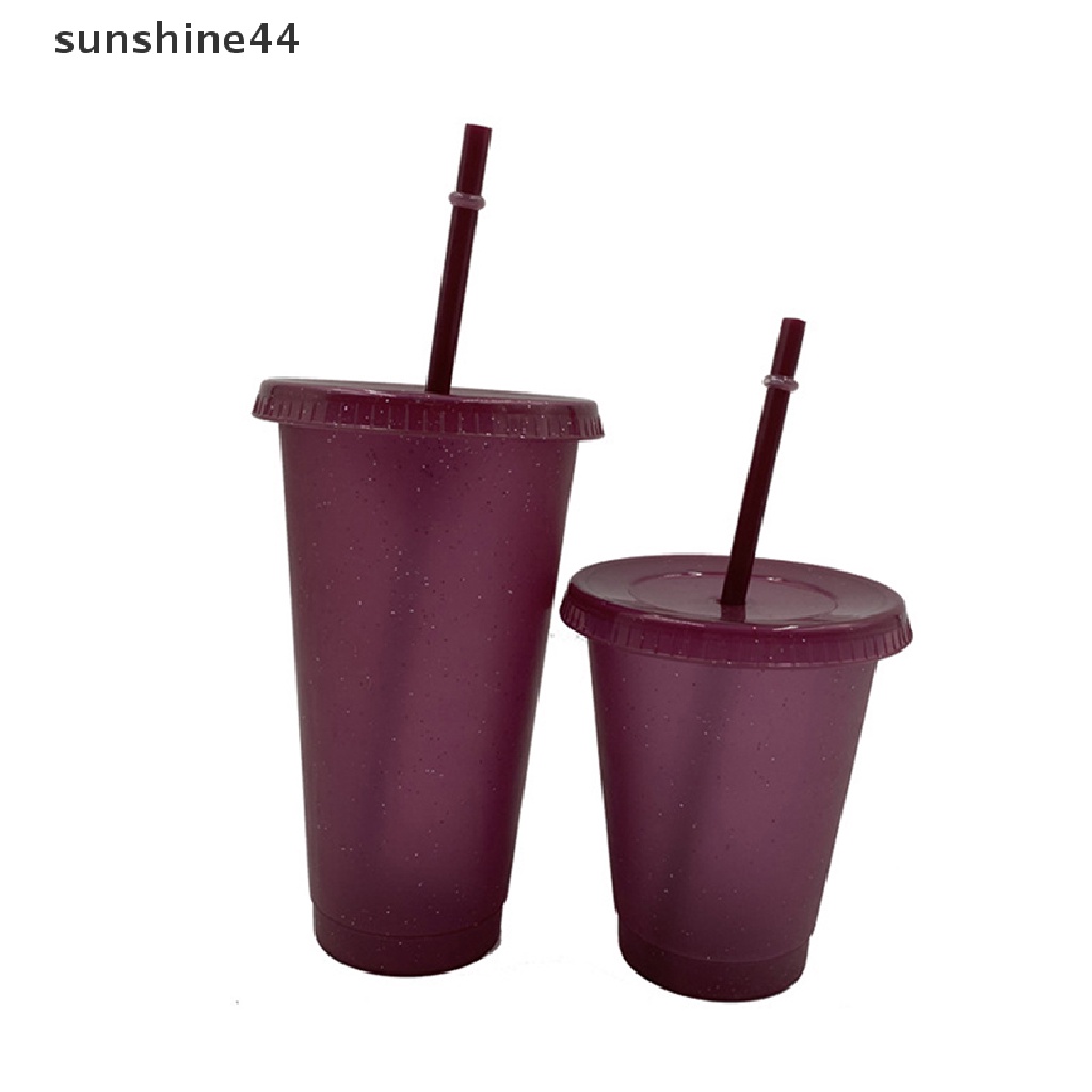 Sunshine Botol Air Minum Portable Reusable Dengan Sedotan