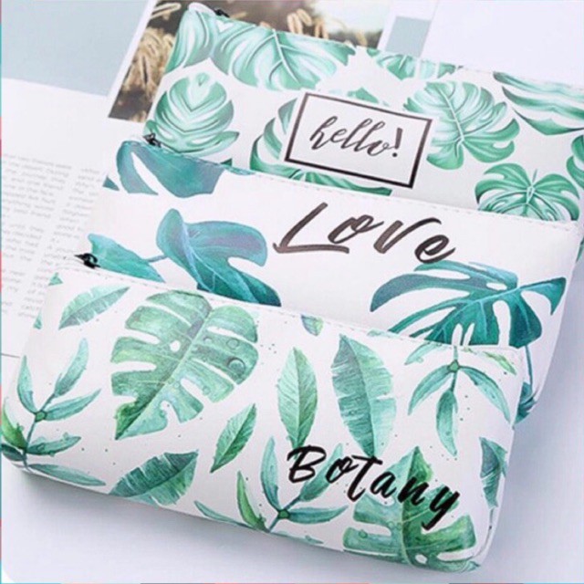 

[READY STOCK] Kotak Tempat Pensil / Pencil Case Motif Daun Summer Leaf untuk Sekolah / for School