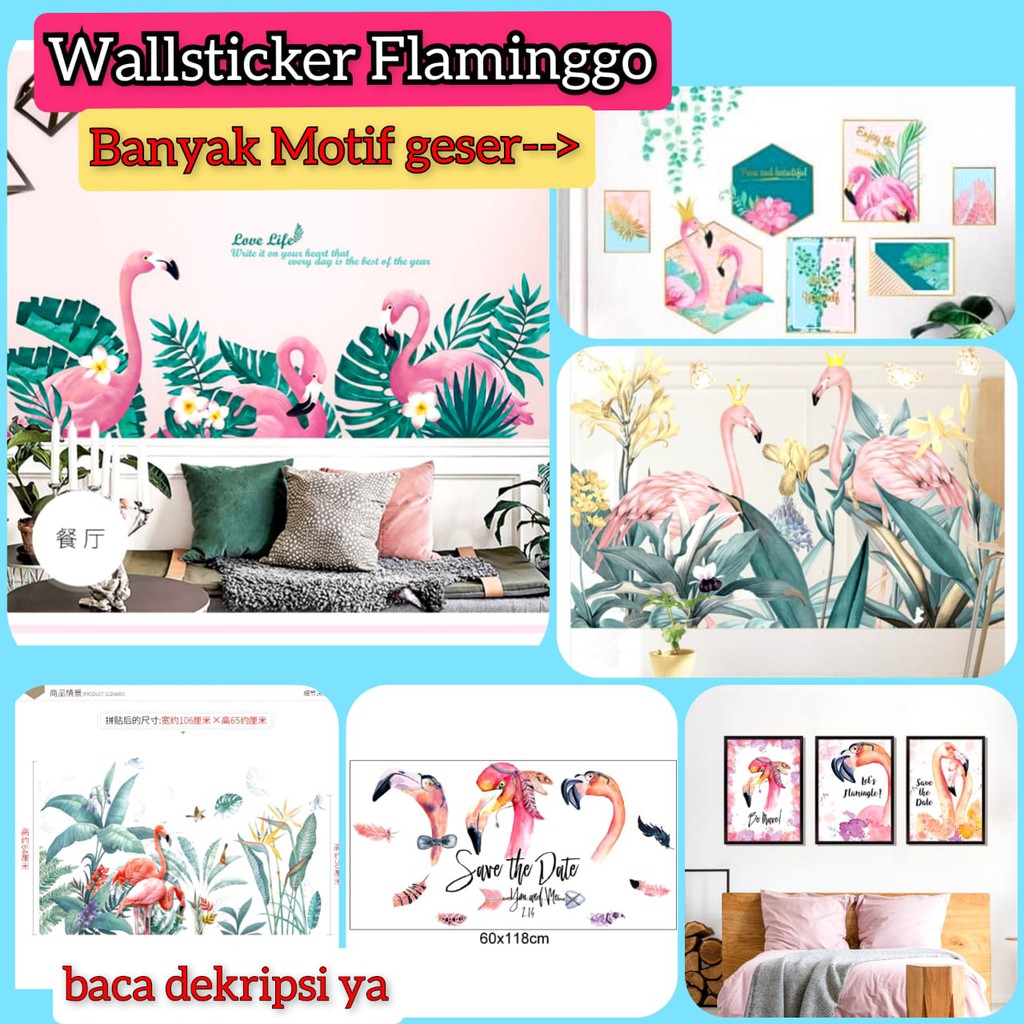 [GD] WALLSTICKER WALLSTIKER STIKER F1 FLAMINGO PINTU MANDI STICKER DINDING TEMBOK FLAMINGGO