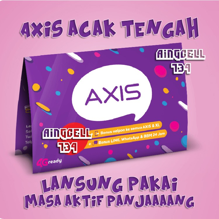Ka   rtu Perdana AXIS Acak SUPER Siap Pakai Bisa Terima SMS