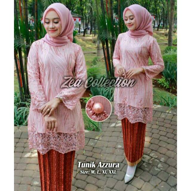 Setelan tunik Azzura (tunik + rok plisket)