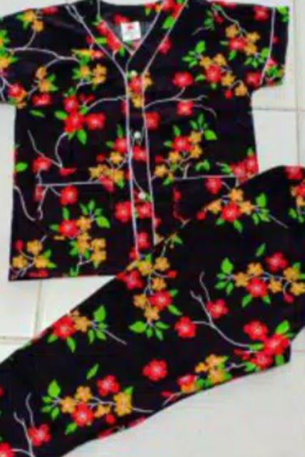 Piyama Batik Bagan Anak Size 1-10 (batik Bagan Siapi Api)