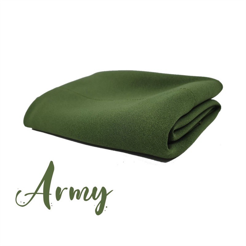 PASHMINA TALI DIAMOND ITALIANO Jahit tepi PASMINA INSTANT HIJAB TALI SABYAN THALIA-Army