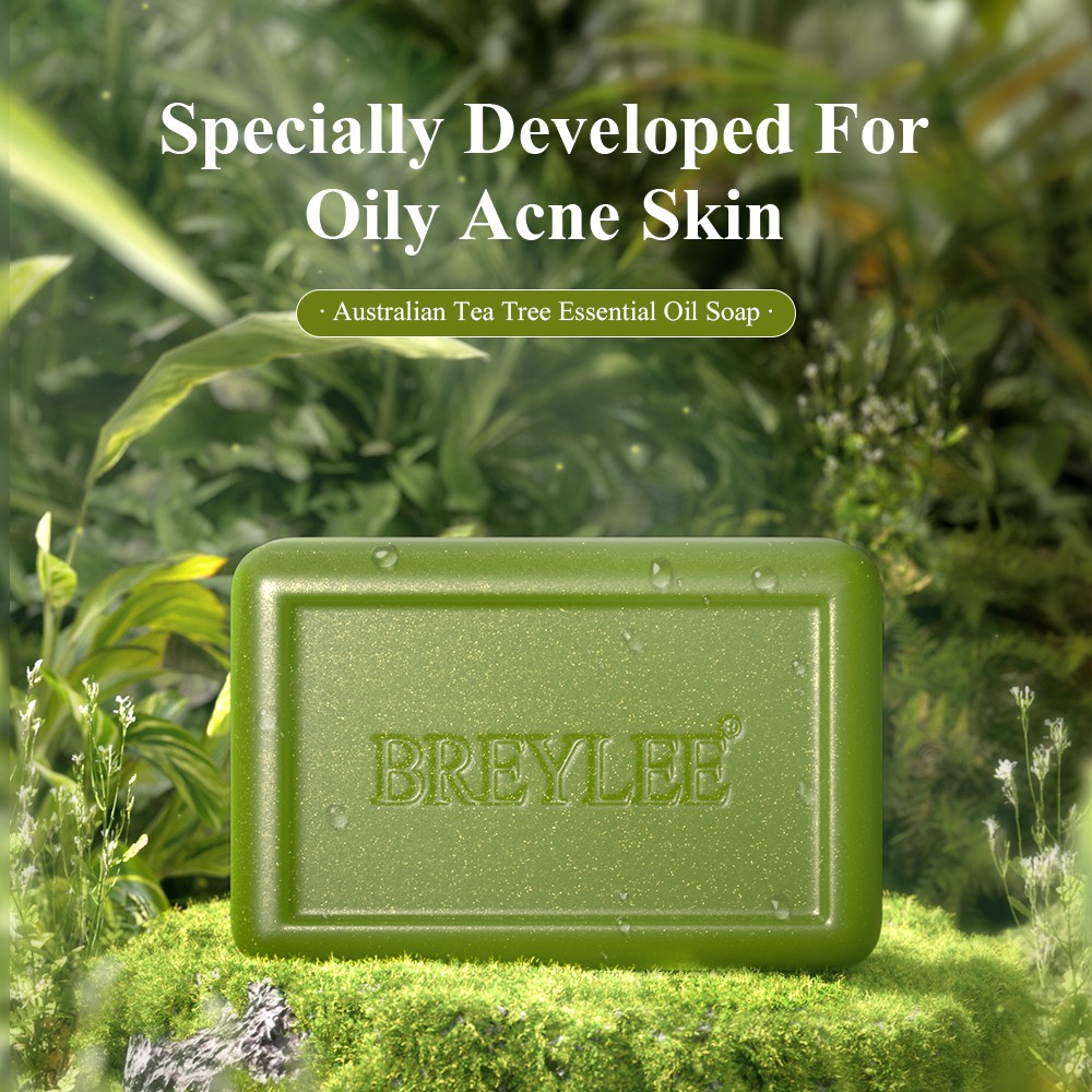 Sabun Jerawat BREYLEE Tea Tree Acne Soap Sabun Wajah &amp; Tubuh Berjerawat (80 gr)