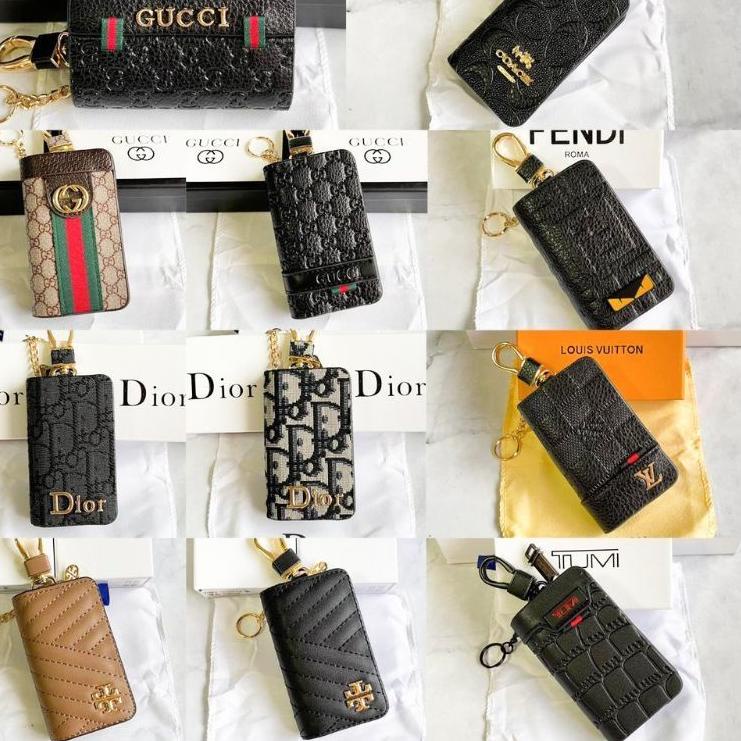 (SIAP KIRIM..) Gantungan Kunci Gucci LV Dompet Stnk Mobil / Motor Super Premium + Free Box
