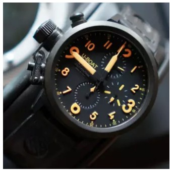 U-BOAT U-Boat Flight Deck Cab Automatic Chronograph Black Leather Men'S( 0riginal)