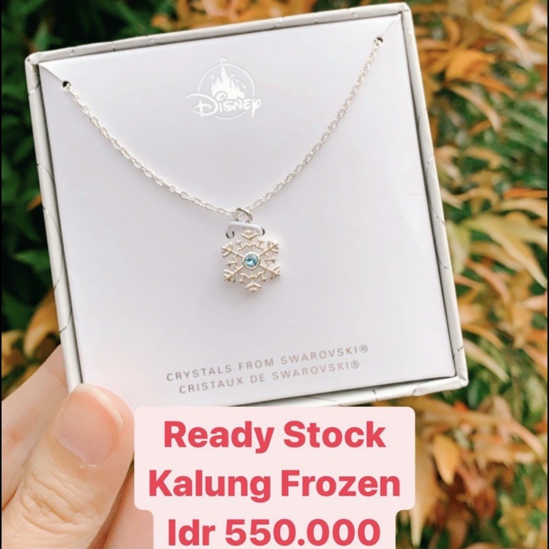 kalung Snow flakes dari Frozen disney swarovski original disneyland hongkong