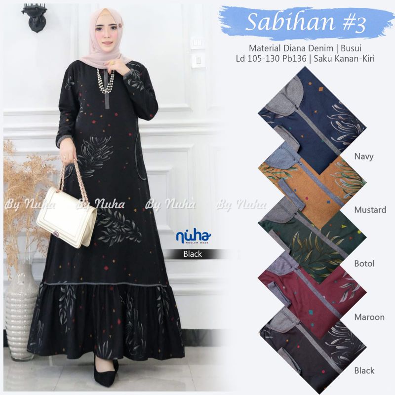 TERBARU GAMIS DIANA DENIM LD.105-130 PB.136 BUSUI, SABIHAN #3 by NUHA