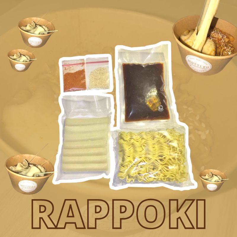 

PAKET RAPPOKI (RAMYEON + TTEOK) | TOPPING (ODENG/KEJU MOZARELLA) | MOTTERU