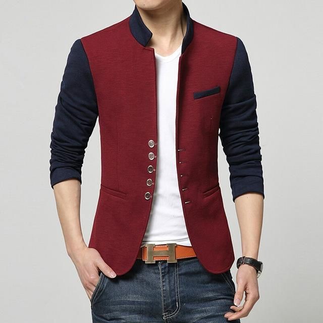 BLAZER SLIMFIT COWOK KEREN MODEL KOREA RAIN MAROON HIGH TWIST ORIGINAL NIKAYU