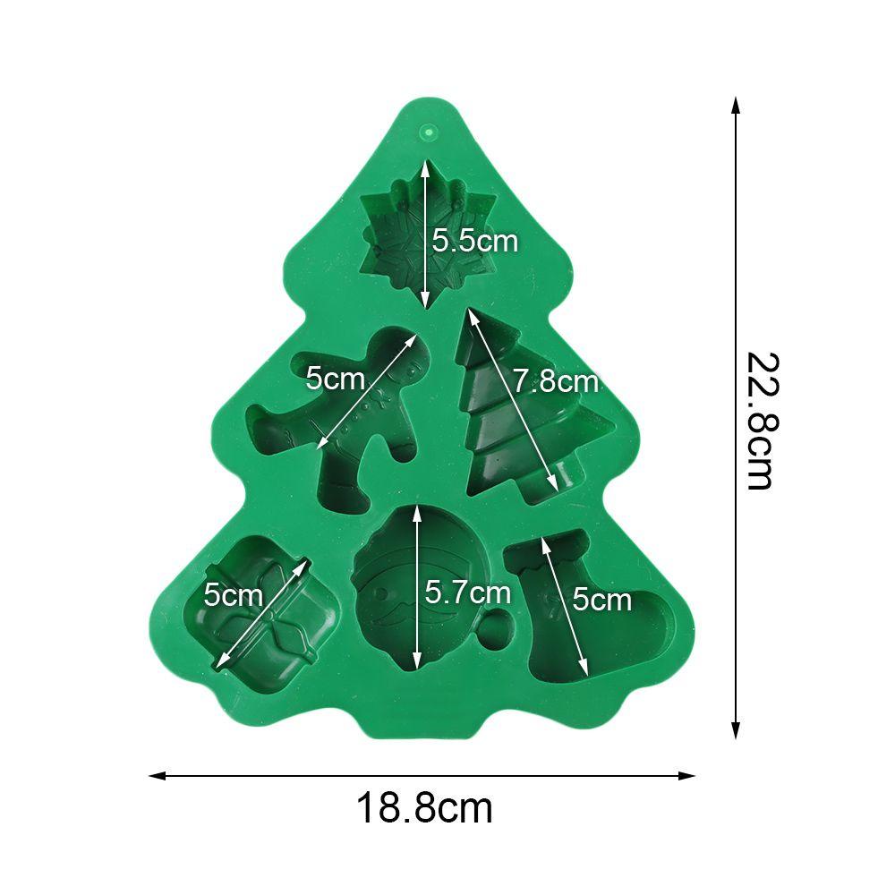 Top Natal Cetakan Silikon Permen Sabun Coklat Sabun Snowflake Bentuk Santa Snowman