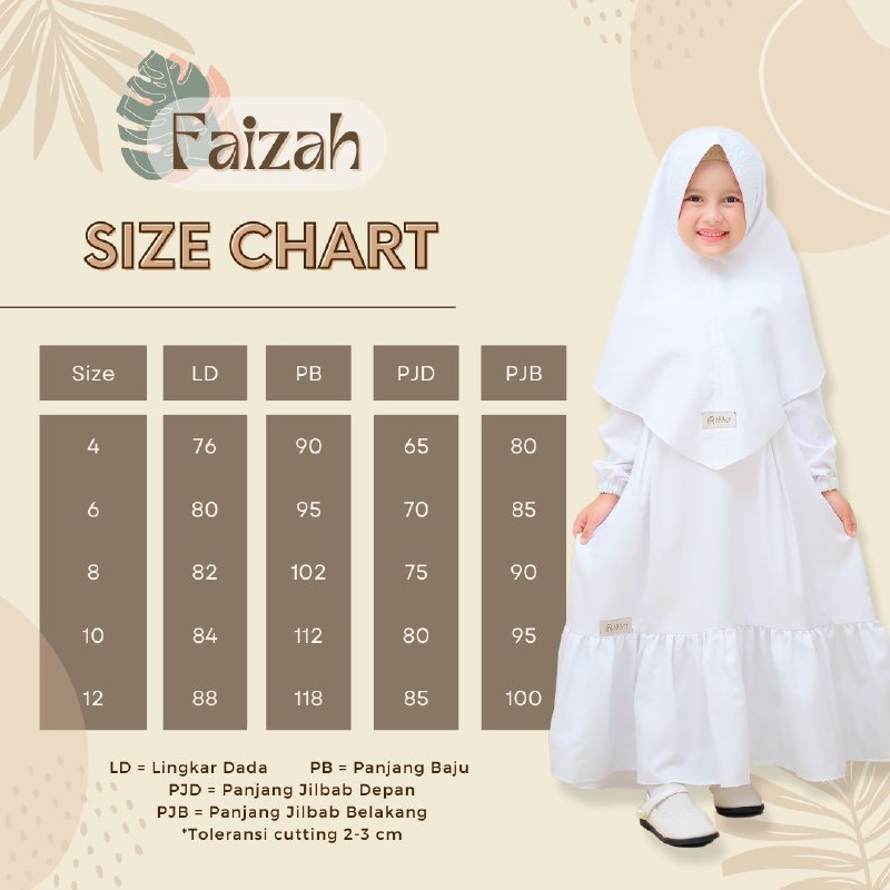 Gamis Anak Gamis Faizah Anak Putih