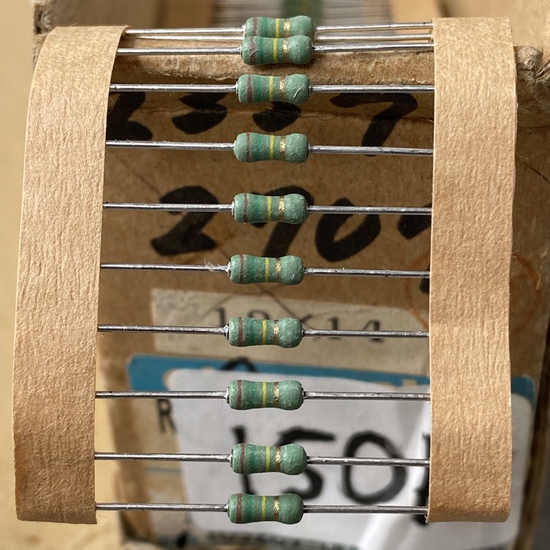 resistor 150k 1/2watt hijau original japan bodi kecil