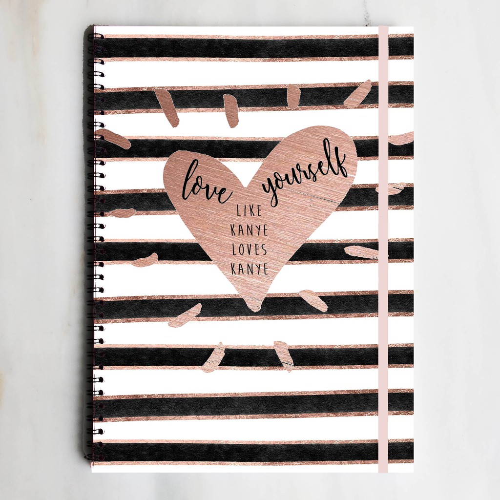 

LOVE YOURSELF KANYE WEST Spiral Ruled Notebook Diary Journal Office School Supplies Buku Tulis