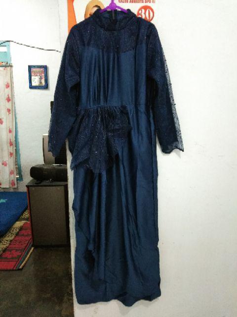 RESTOCK!! MAXI FEBI DRESS GAMIS TILE BORDIR 11 WARNA 