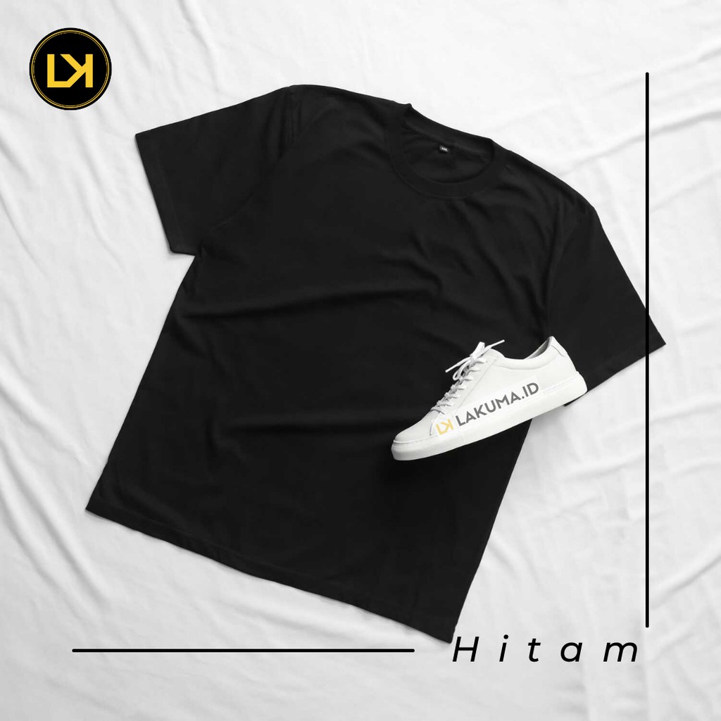 Kaos Polos Cotton Combed 30s Hitam