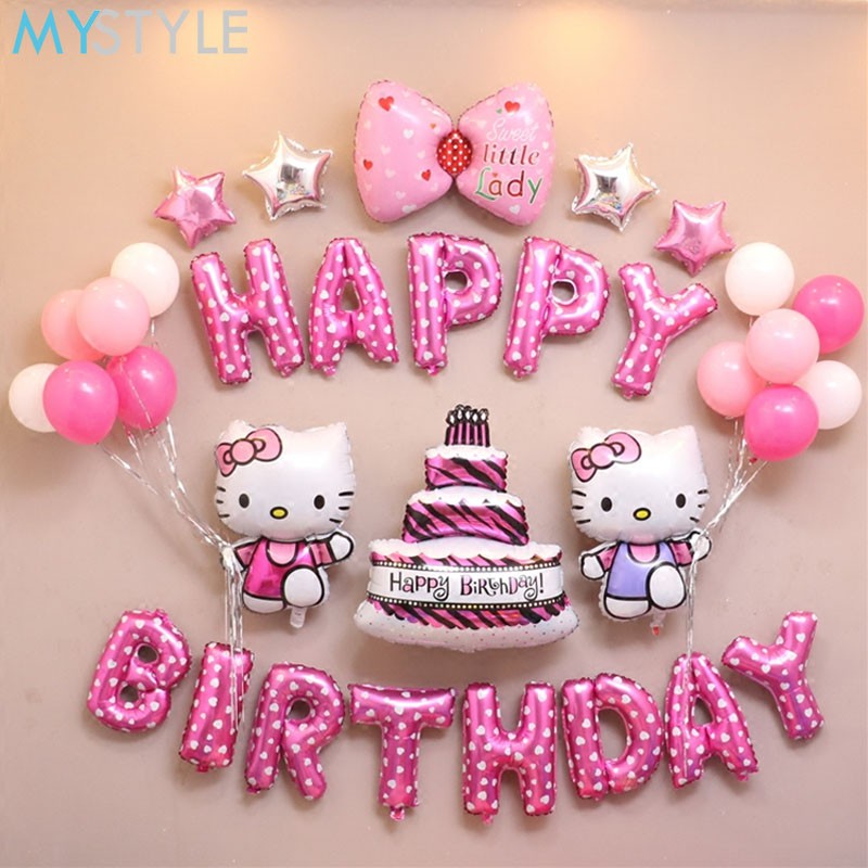 BALON FOIL HURUF PINK SATUAN BALON FOIL HAPPY BIRTHDAY NAMA ULANG TAHUN TULISAN PESTA