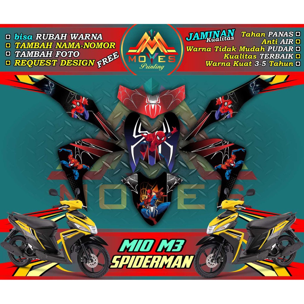 Stiker Decal Mio M3 Decal Stiker Motor Mio M3 Fullbody Motif Speedderman