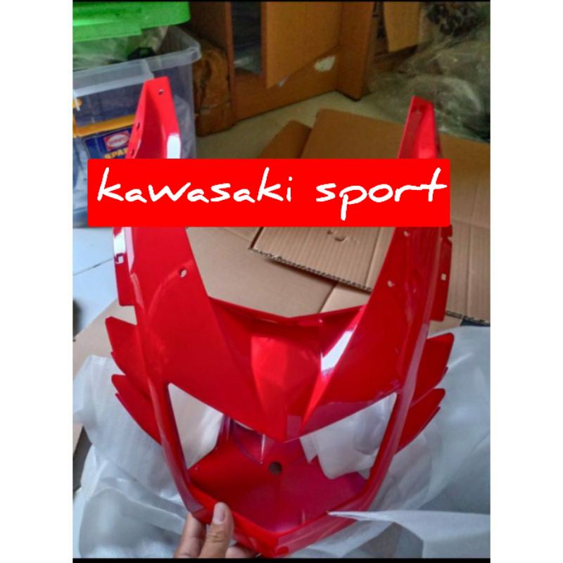 Batok barong cover lampu depan ninja rr new merah original