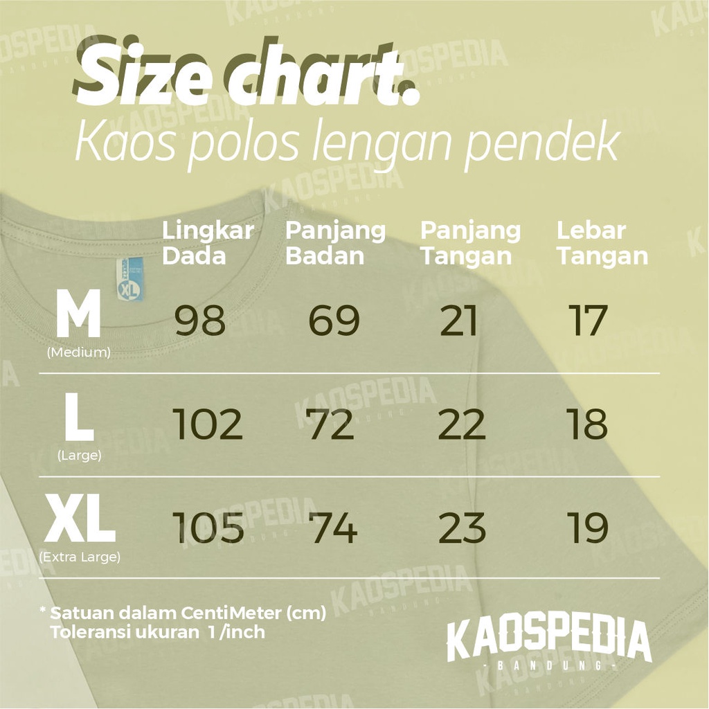 Kaos Polos Cotton Combed Lengan Pendek Premium 30s Pria Wanita Kaospedia Bandung-3