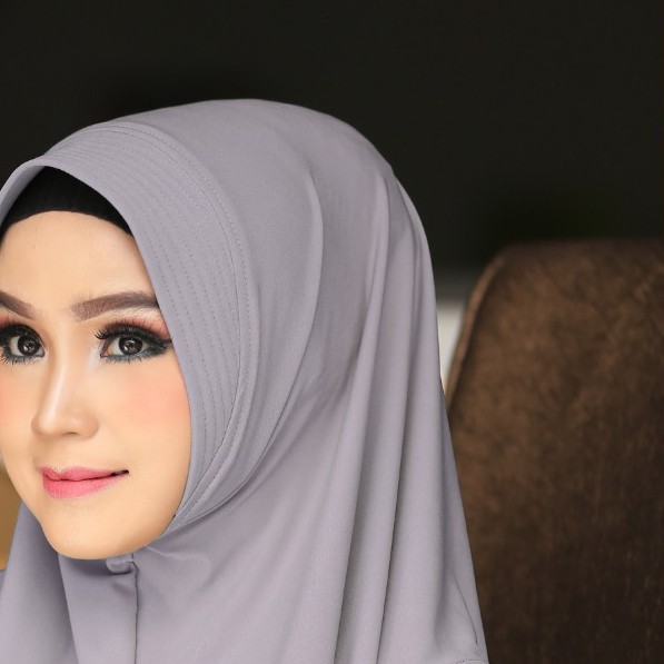 Jilbab Instan Sporty Darla Ori Flow-ABU MUDA