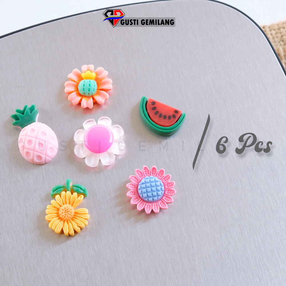 Manik Pin Karakter Lucu Kerajina Tangan Isi 6pcs