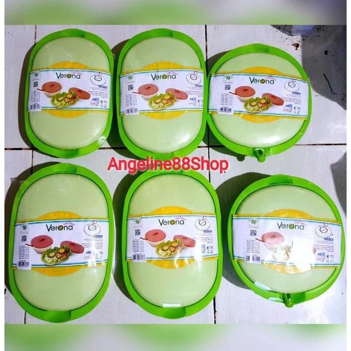 Cuci Gudang Verona Hijau Wadah Saji / Tempat Sayur & Tempat Makan 6 Set Microwave