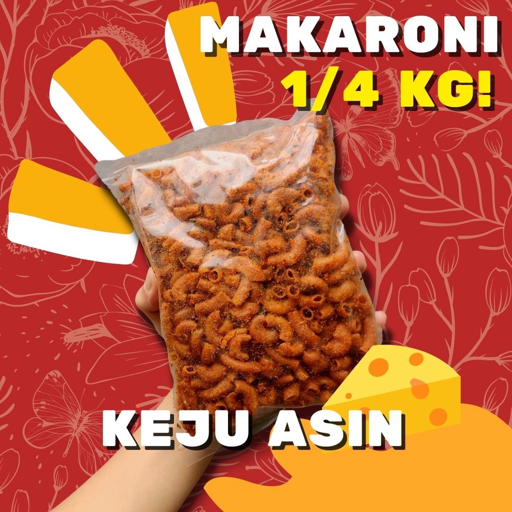 

[PALING MURAH BANYAK] MAKARONI KILOAN KEJU ASIN 1/4 KG (250 GR)