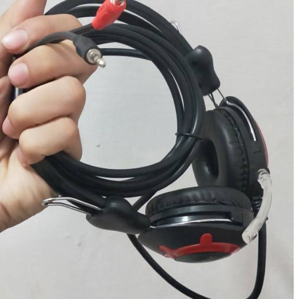 Headphone gamming + mic stereo bass anti patah