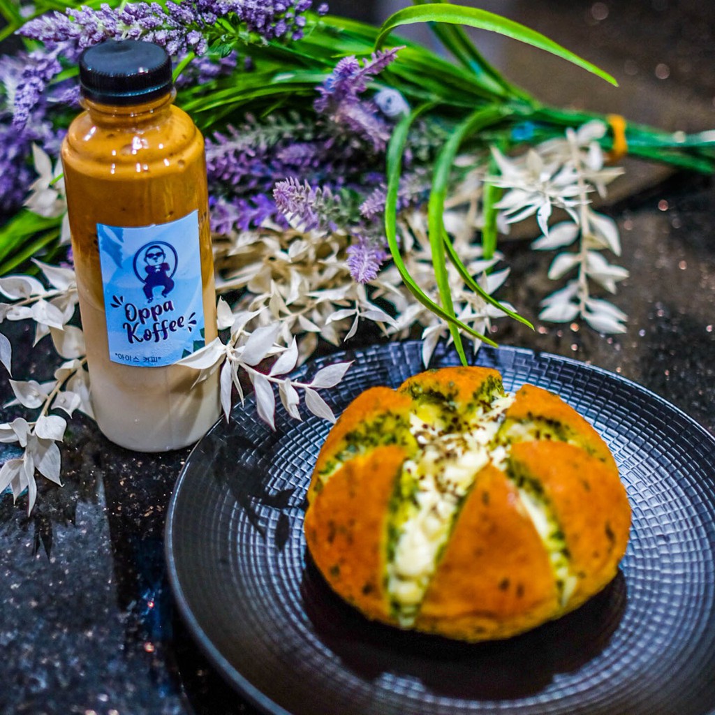 

Korean Garlic Bread With Signature Korean Style Coffee