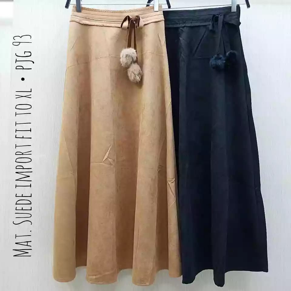 ALEEYA Rok Suede Pom Pom Samping / Kyra Maxi Skirt Suede (2112)