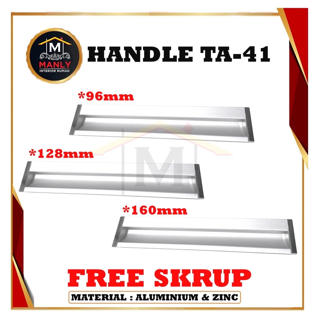 Handle TA-41 HUBEN / Tarikan Lemari Pintu Laci Rumah Sliding Geser DAPUR minimalis..