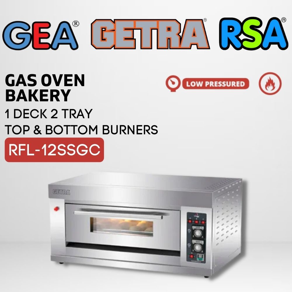OVEN GETRA 1 DECK 2 TRAY RFL 12SSGC PEMANGGANG ROTI KUE ORIGINAL