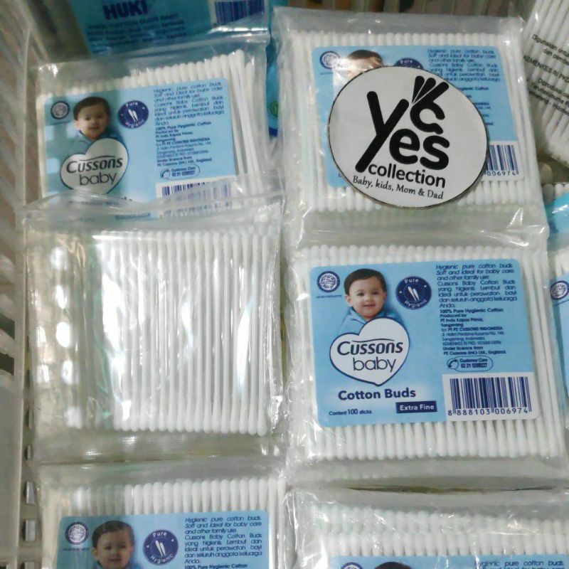 Cotton bud cussons baby 100 sticks extra fine reguler korek telinga kuping pembersih bayi coton buds