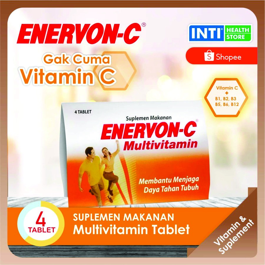 Enervon | Enervon C Multivitamin Tablet Strip Isi 4 | Multivitamin