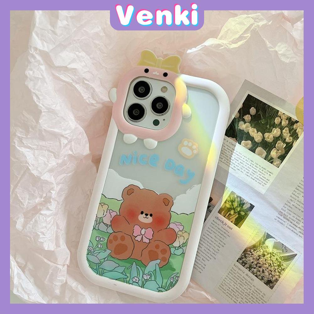 iPhone Case Silicone Soft Case Clear Case Airbag Shockproof Protection Camera Smooth Feel Cartoon Bear Cute Compatible For iPhone 11 Pro Max 13 Pro Max 12 Pro Max 7Plus xr XS Max