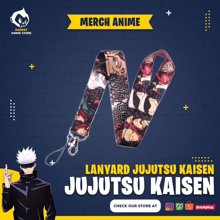 

Gilaa!!! Kalung Id Card Tali Gantungan Handphone - Lanyard Jujutsu Kaisen Bagus
