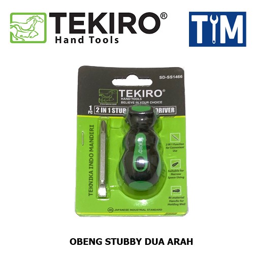 TEKIRO Obeng Stubby 2 Arah / Obeng Cebol 2 Way